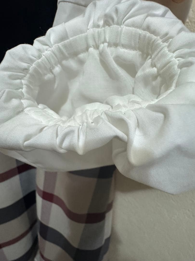 ブルーレーベルクレストブリッジ　ツイードニットドッキングドレス　ベージュ　36