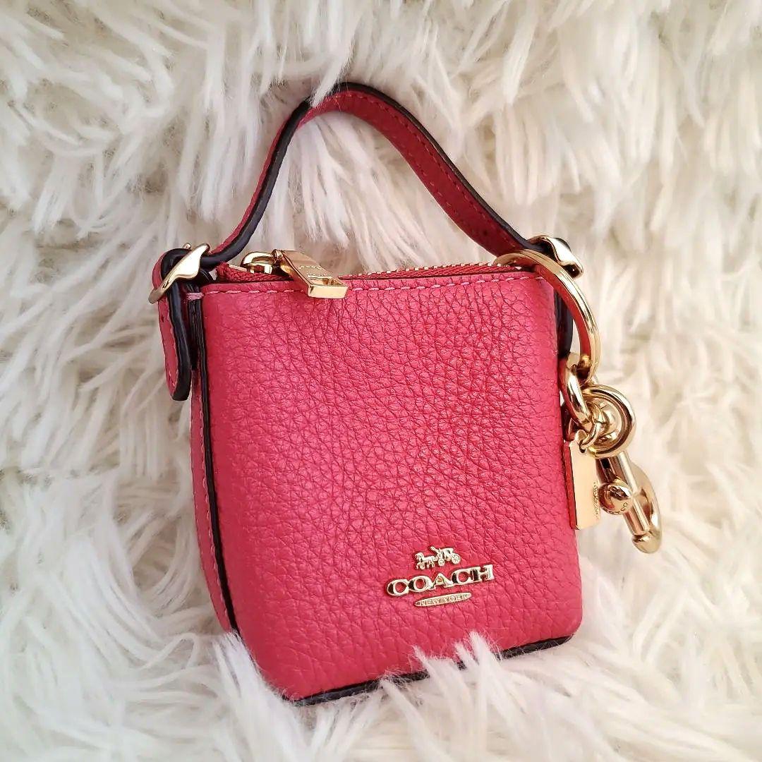 ⭐レア未使用級⭐COACH　ワンショルダー型　チャーム　キーホルダー　シボ革