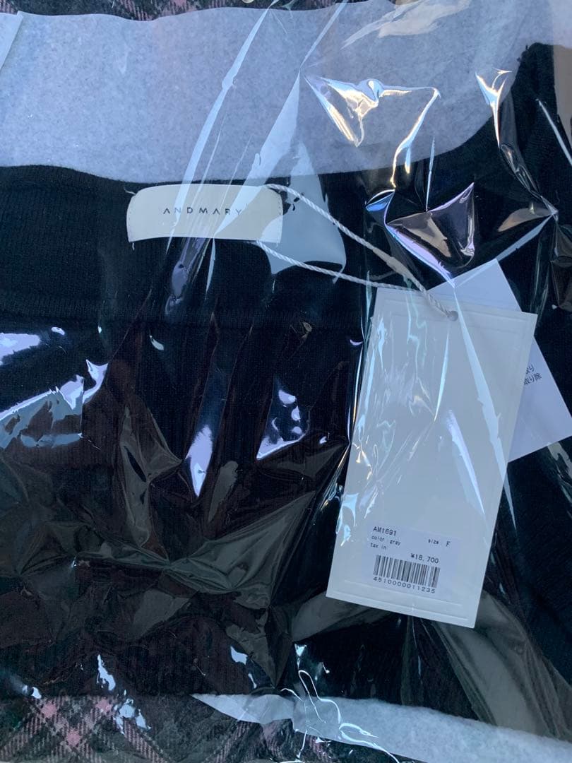 ワンピース andmary Selena check mini dres gray