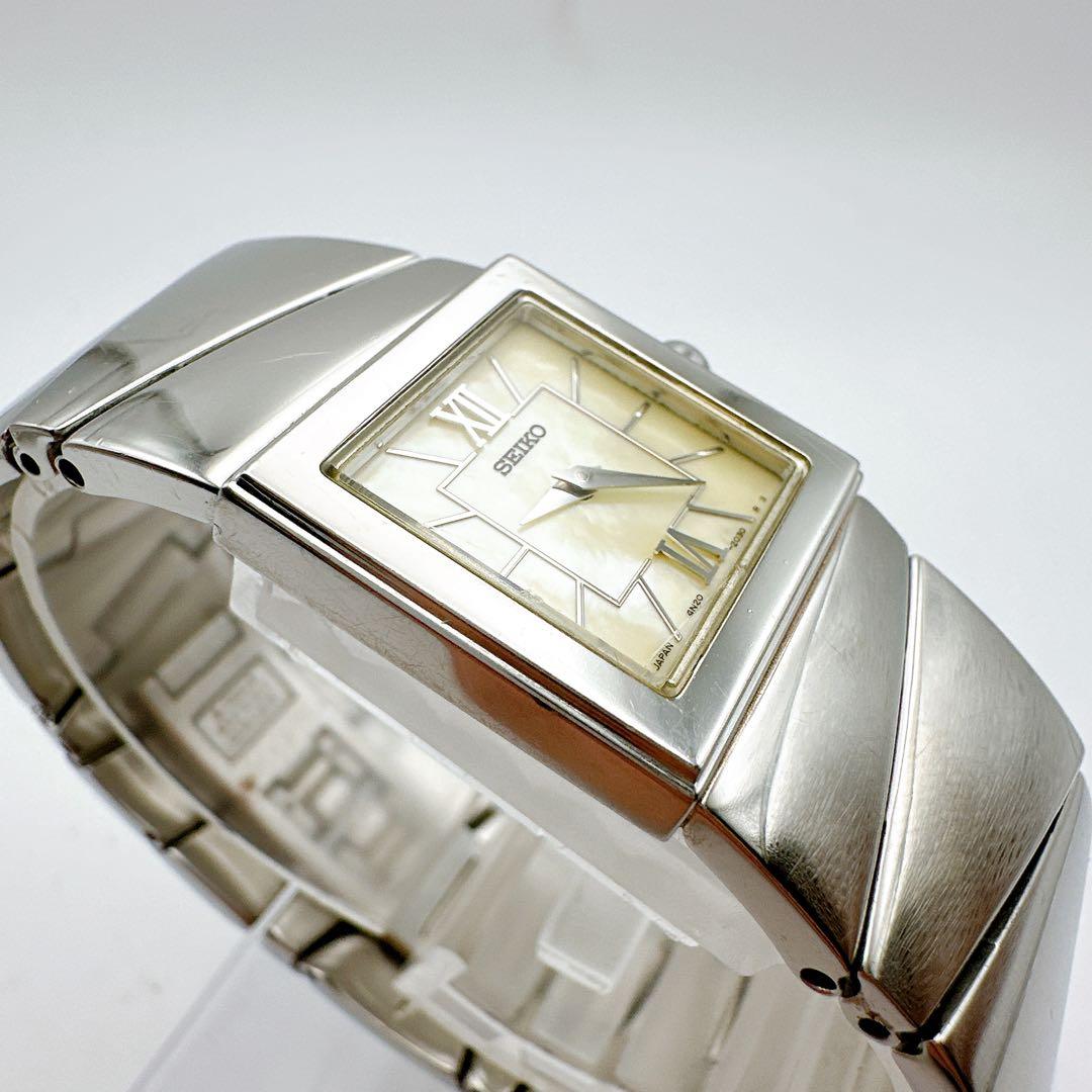 美品 稼動品 SEIKO セイコー レディース腕時計 シェル文字盤 シルバー