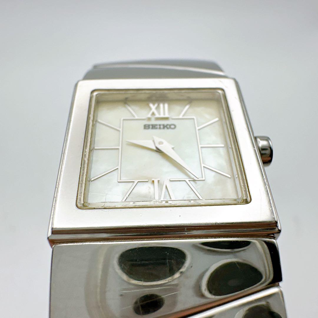 美品 稼動品 SEIKO セイコー レディース腕時計 シェル文字盤 シルバー