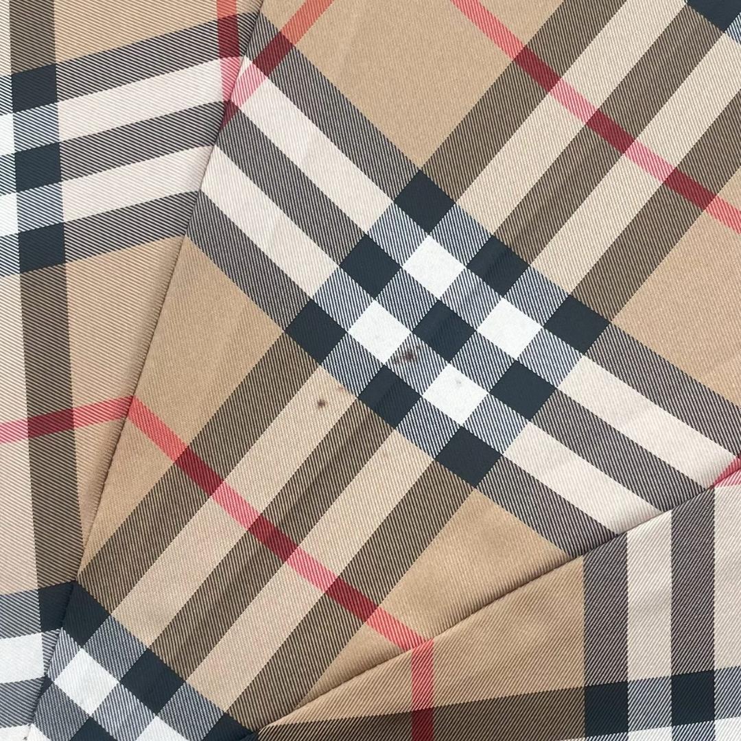 美品　Burberry バーバリー　ノバチェック　長傘　メタルロゴ　ベージュ