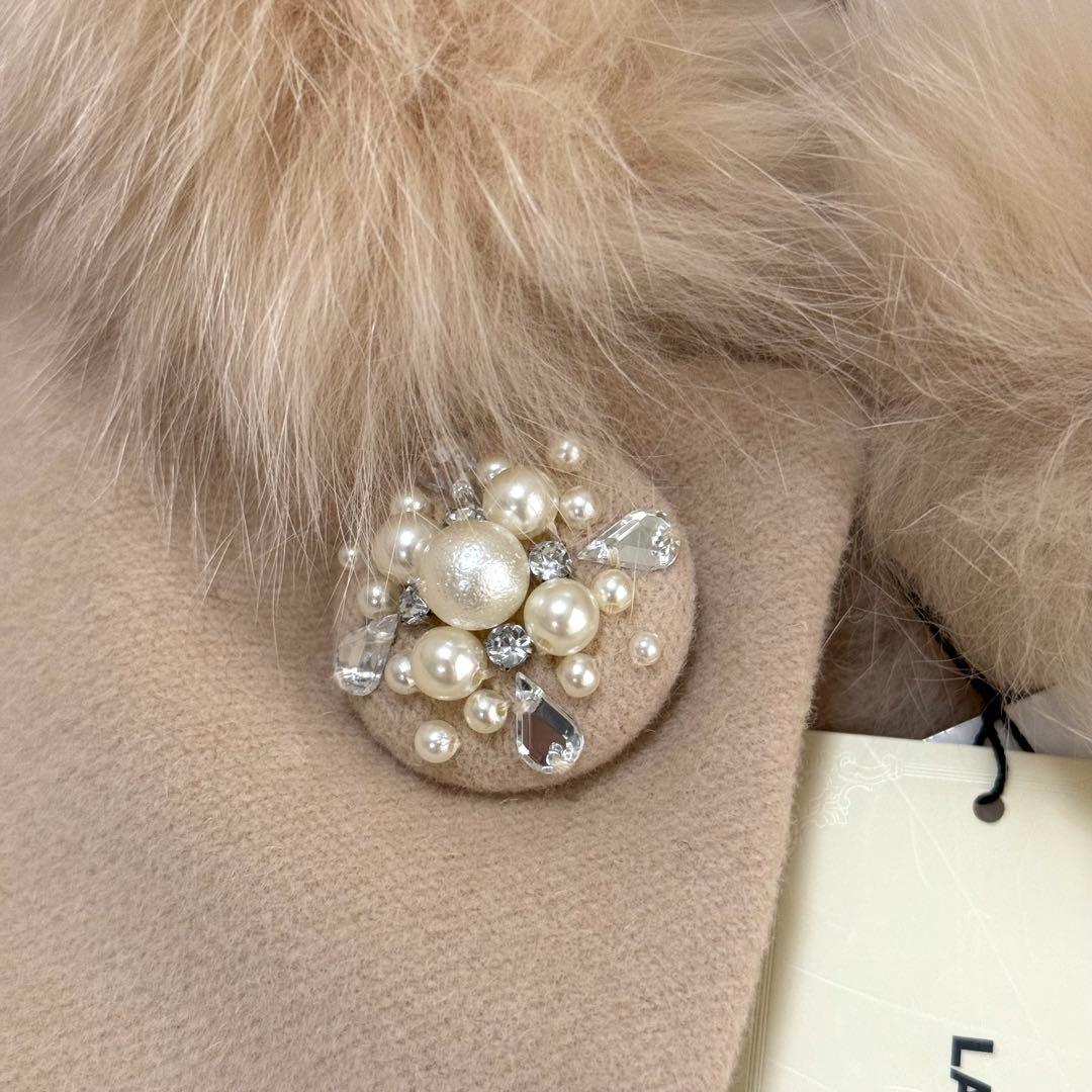 新品✨定価８万✨レッセパッセ✨３wayファー付フードコート　フォックス　Mサイズ