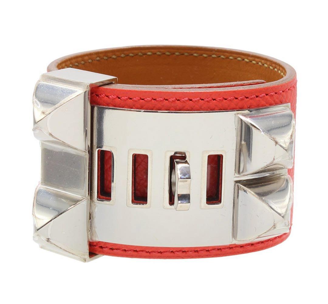 G2842 未使用 エルメス コリエドシアン レザー ブレスレット バングル