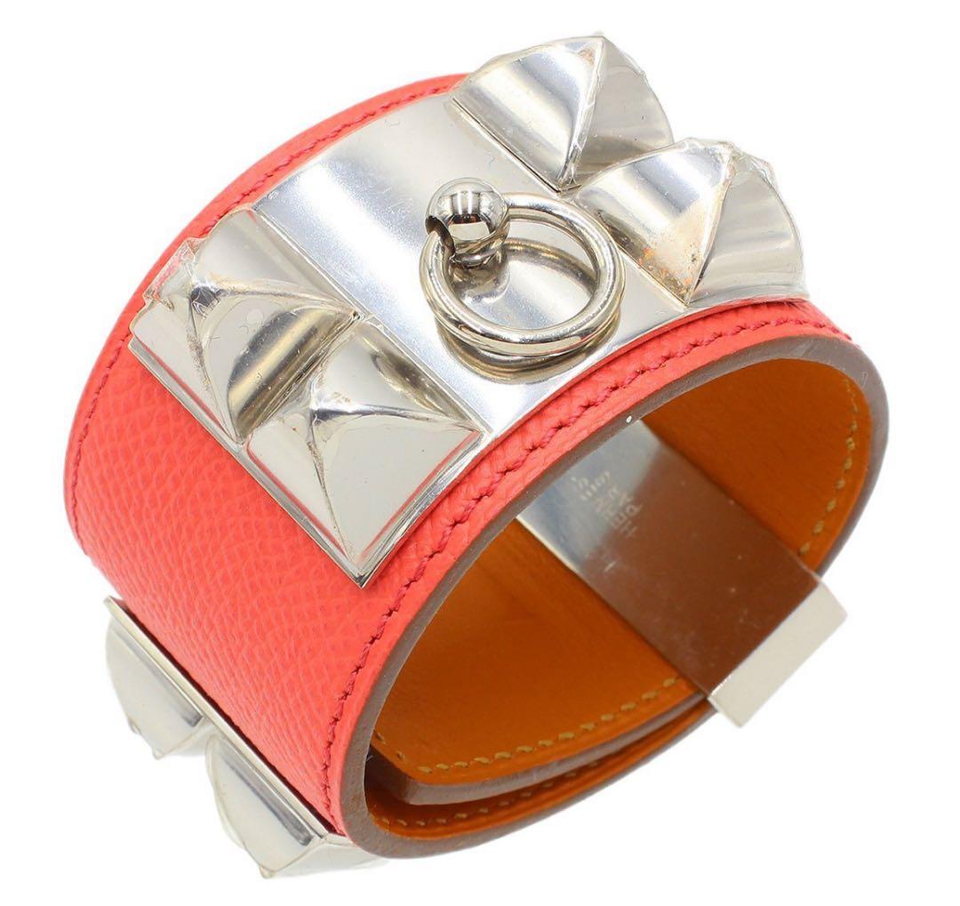 G2842 未使用 エルメス コリエドシアン レザー ブレスレット バングル