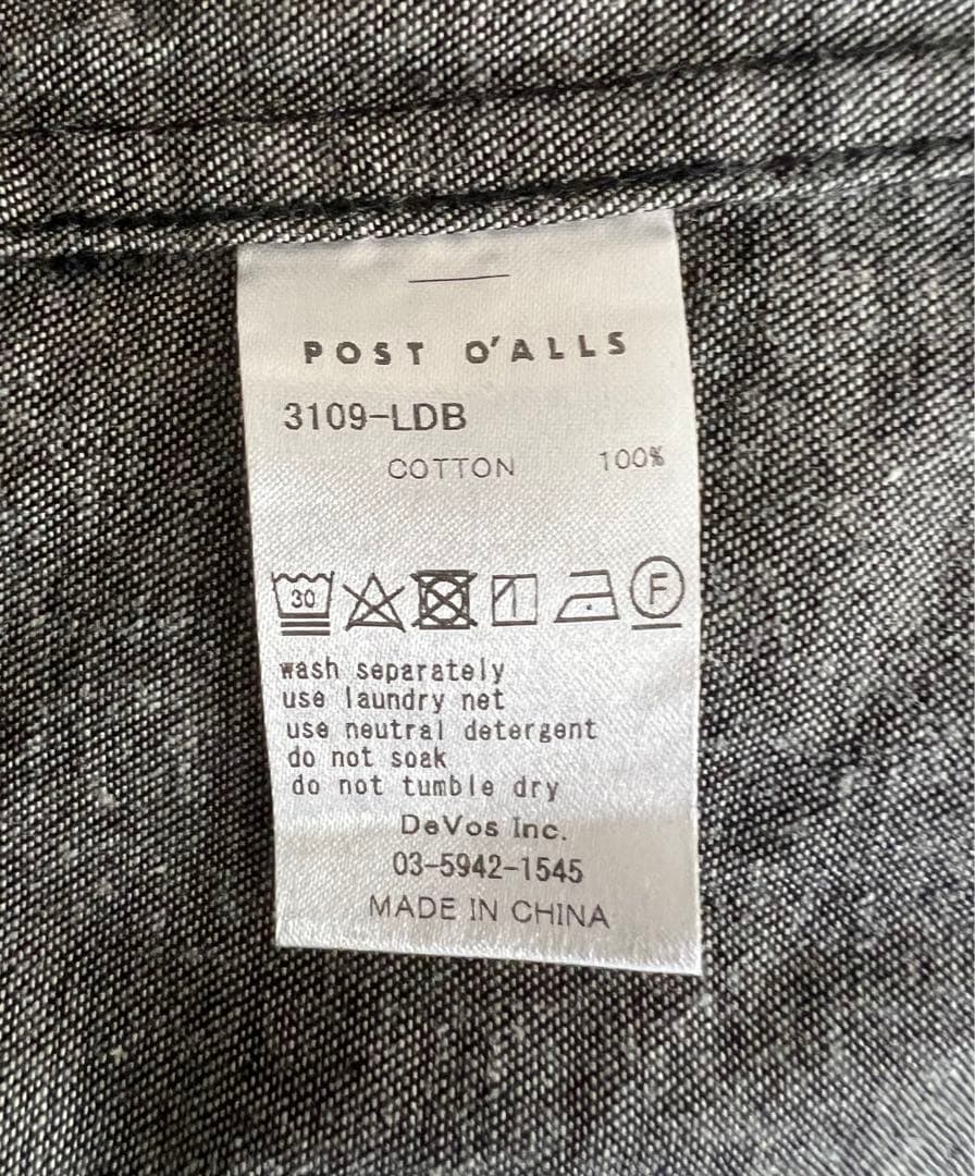 Post Overalls チャイナJK ライトデニム