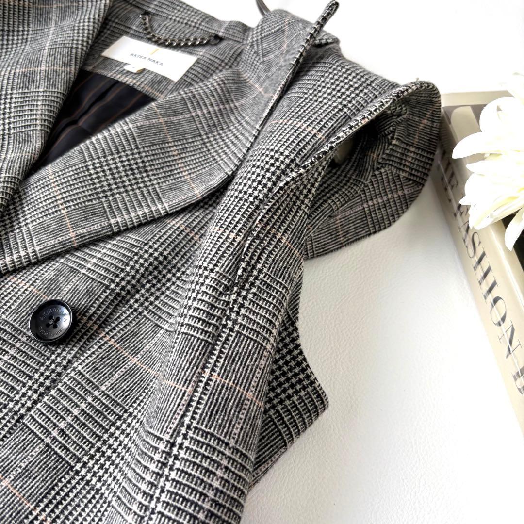 【未使用級】アキラナカ FLOREN グレンチェック ジャケット ジレ
