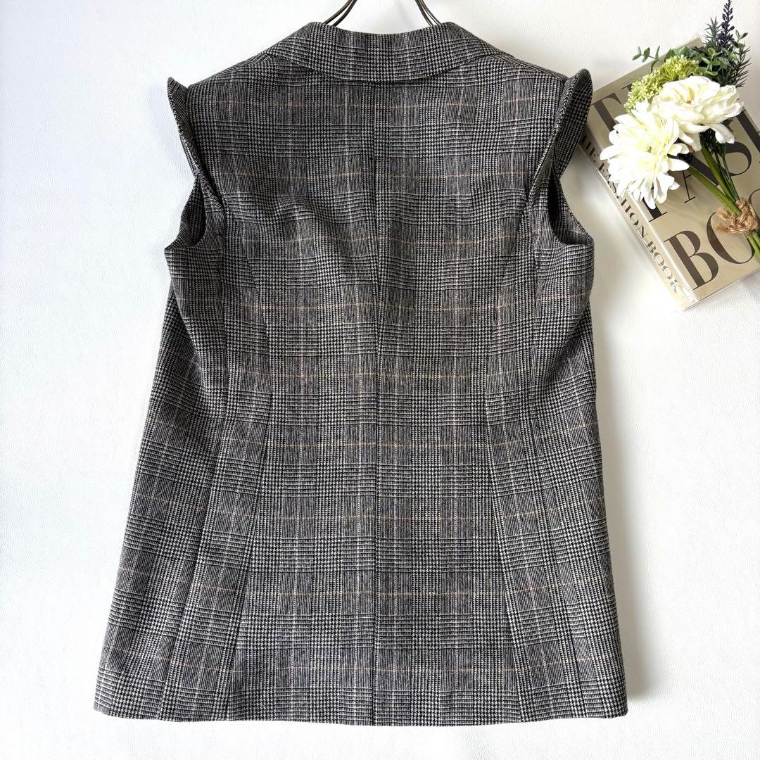 【未使用級】アキラナカ FLOREN グレンチェック ジャケット ジレ