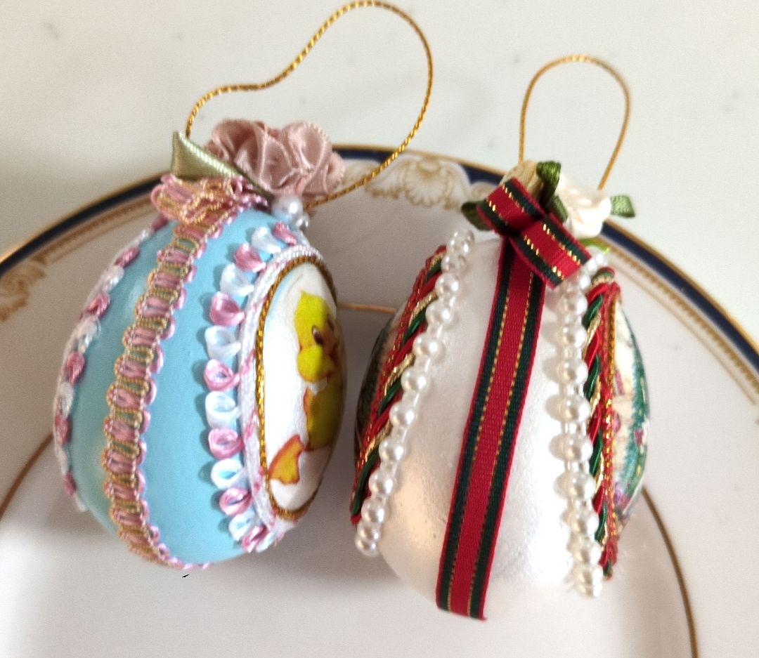 【リナ】エッグアート（鹿、ヒヨコ）