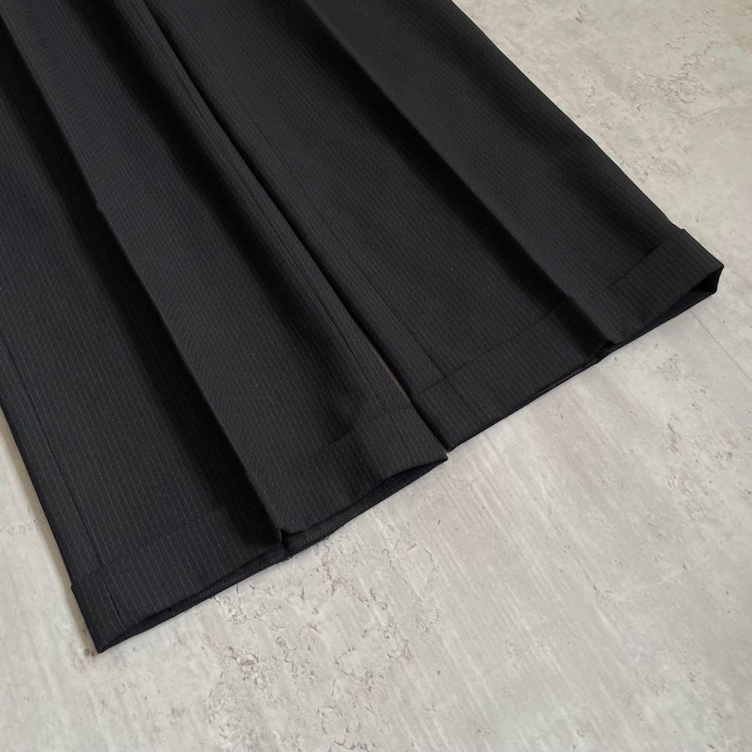 スーツセットアップ　 キュプラ　ストライプ　ブラック　高級感　モード　結婚式