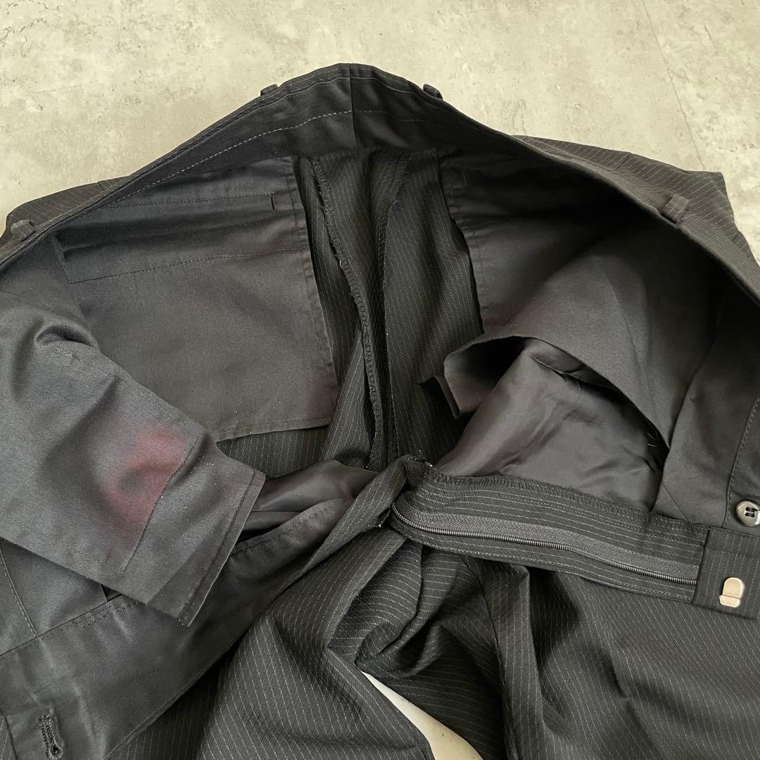 スーツセットアップ　 キュプラ　ストライプ　ブラック　高級感　モード　結婚式