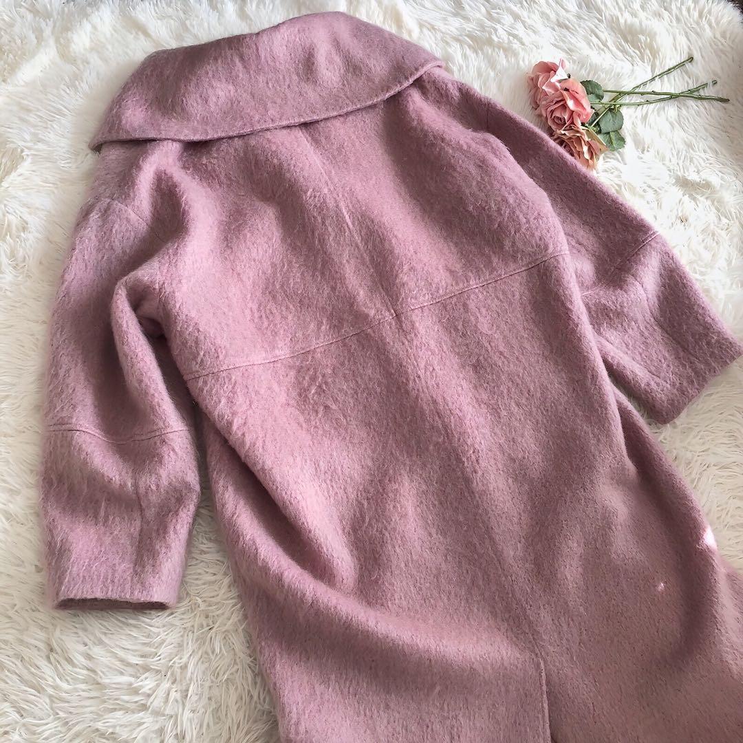 ハーリップトゥ　Her lip to モヘア混　コート　ピンク