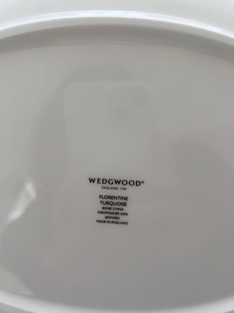 未使用  フロレンティーン ターコイズ 大皿