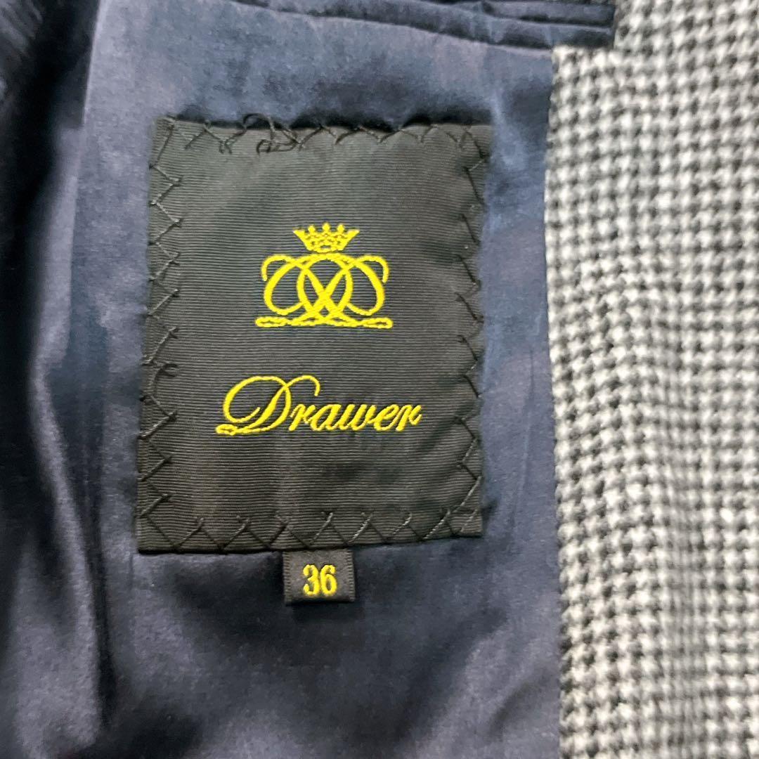 【極美品】ドゥロワー　Drawer　カシミヤ100%　チェック　チェスターコート