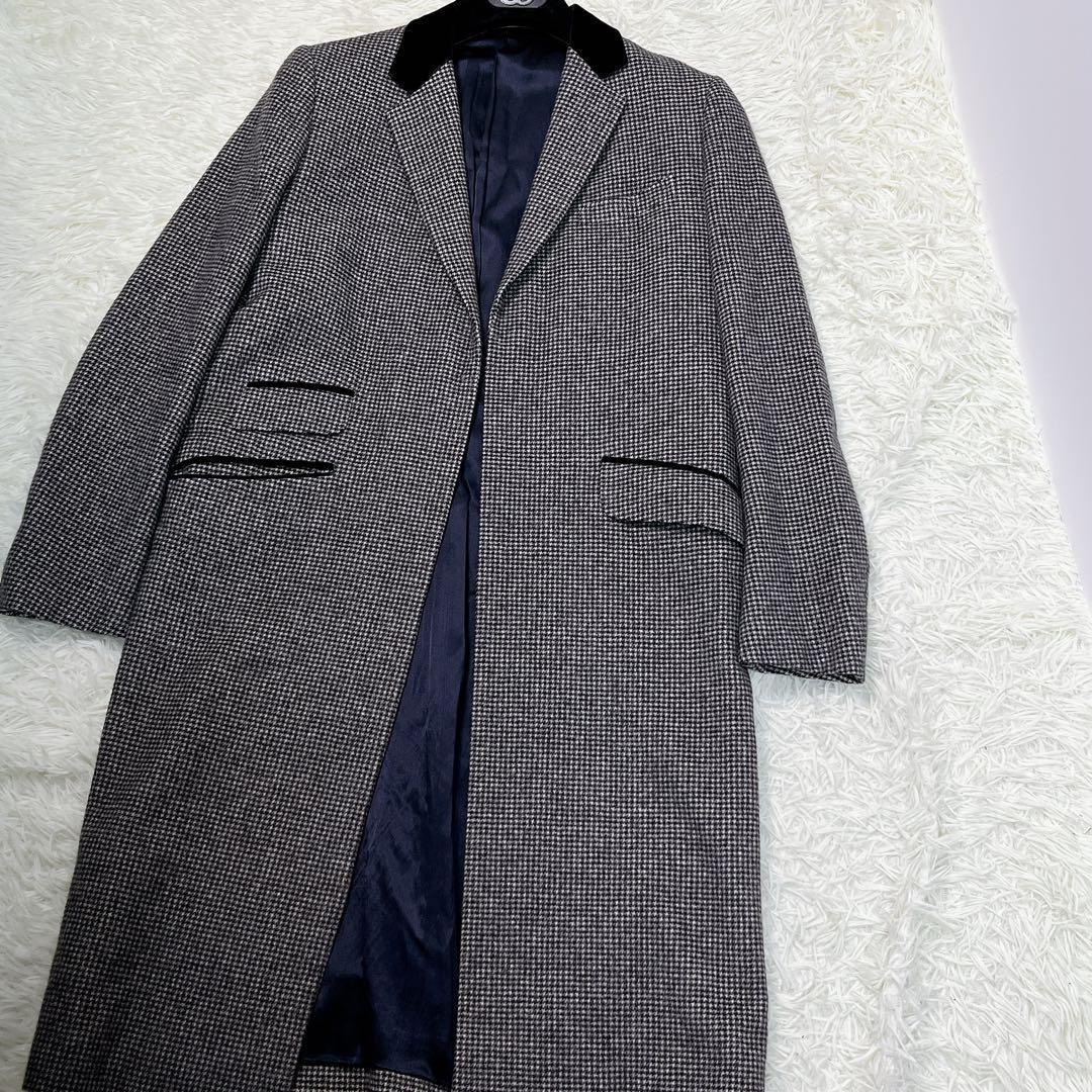 【極美品】ドゥロワー　Drawer　カシミヤ100%　チェック　チェスターコート