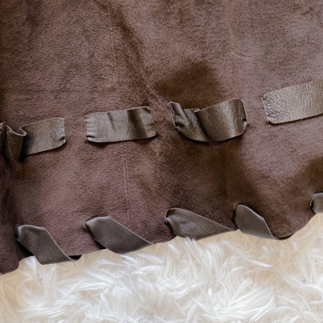 【フリー】美品 Lamandora ポンチョ 豚革 大きいサイズ 日本製　コート