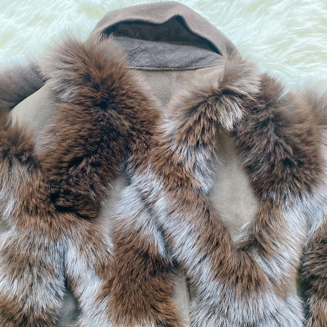 【フリー】美品 Lamandora ポンチョ 豚革 大きいサイズ 日本製　コート