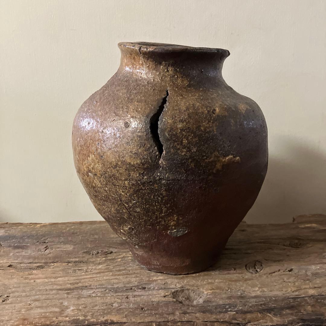 古常滑破れ壷　室町時代　古丹波　古備前　花器　大久保裕司　秦秀雄　白洲正子　李朝