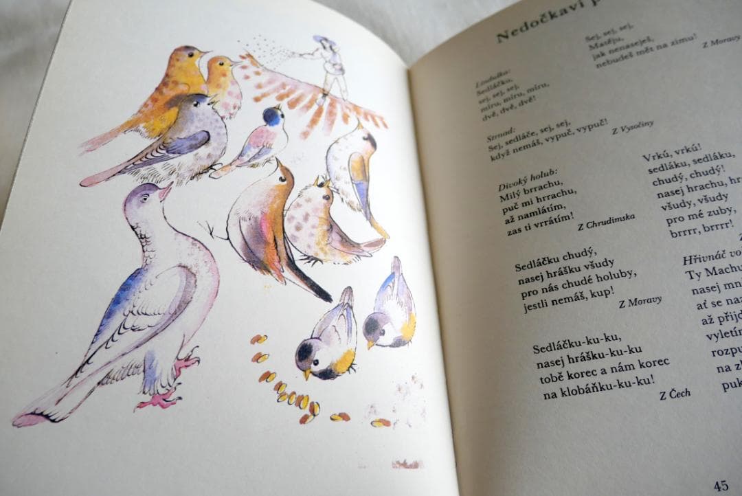 洋書：チェコの民話と詩歌の美しい古書 『Cesky rok』　4冊セット