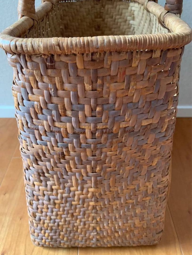ビンテージ 天然素材 かごバッグ