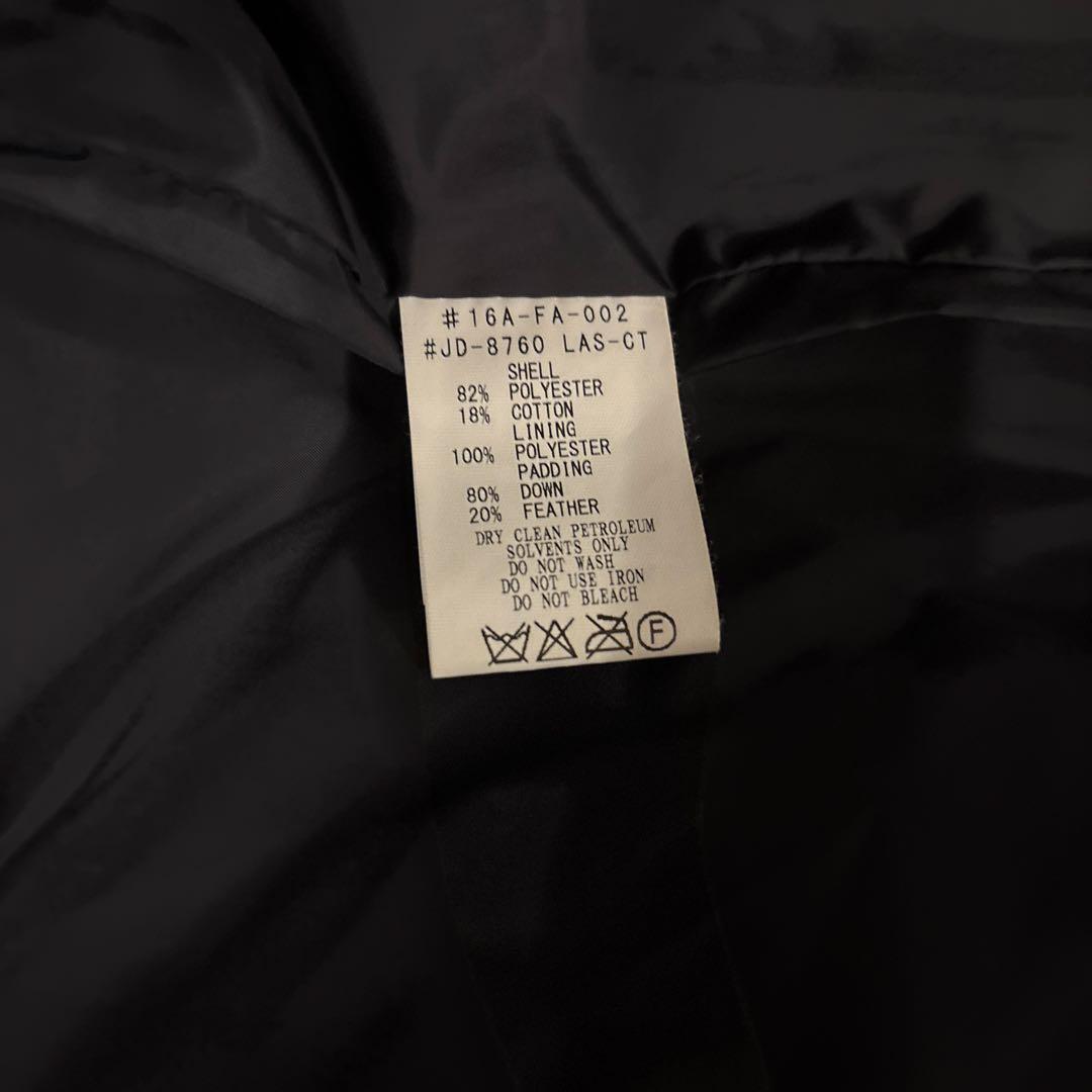 【美品】ダントン　ダウンベスト　サイズ36 チャコールグレー