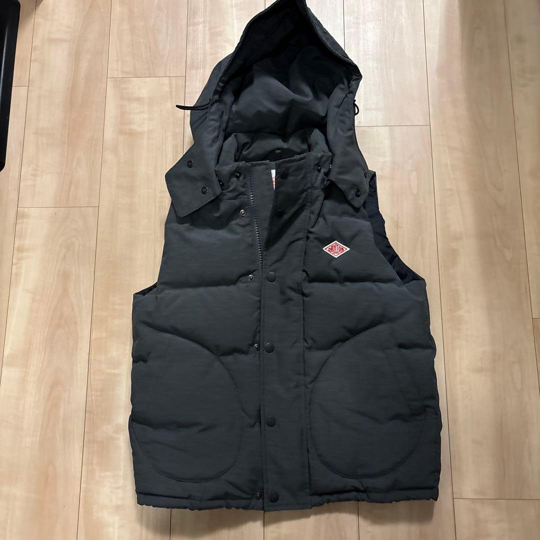 【美品】ダントン　ダウンベスト　サイズ36 チャコールグレー