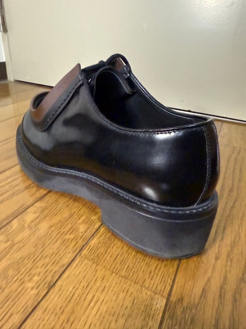 PRADA ダイアパソン オペークブラッシュドレザー レースアップ シューズ