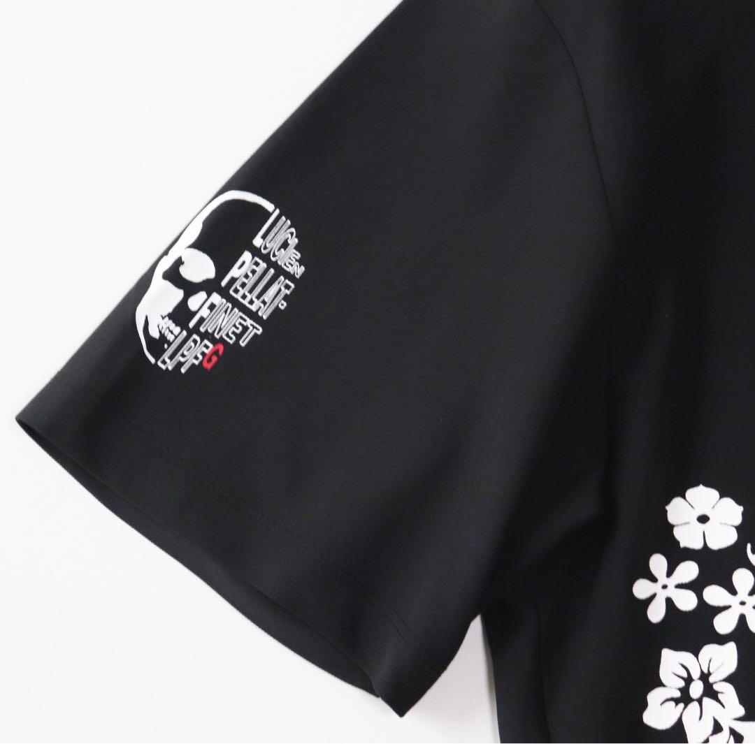 《ルシアン ペラフィネ》新品 伸縮性あり 豪華花柄ポロシャツ ゴルフウェア M