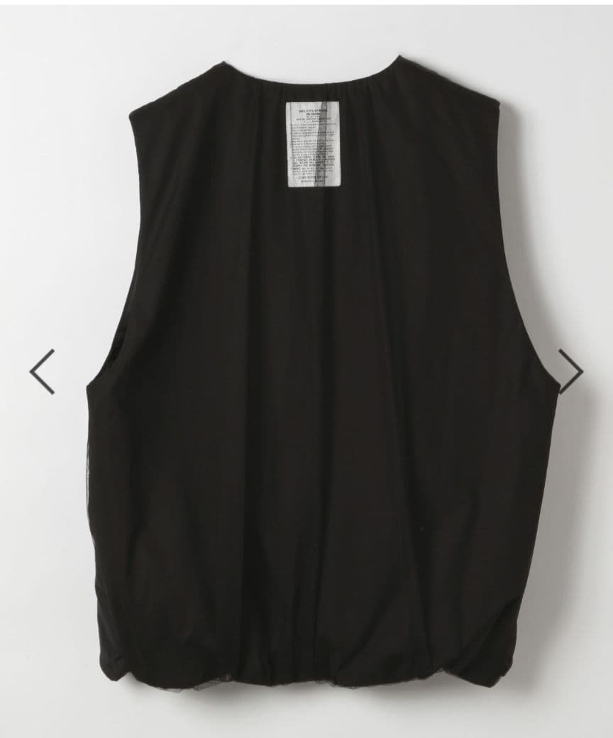 ブラック ジッパーベスト Vネック