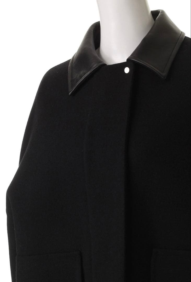 【美品】ebure ジロンラムメルトン ショートブルゾン ダークブラウン 38