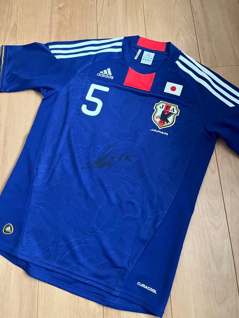 サイン入り 日本代表 ユニフォーム 長友佑都 5番2010年 南ア W杯