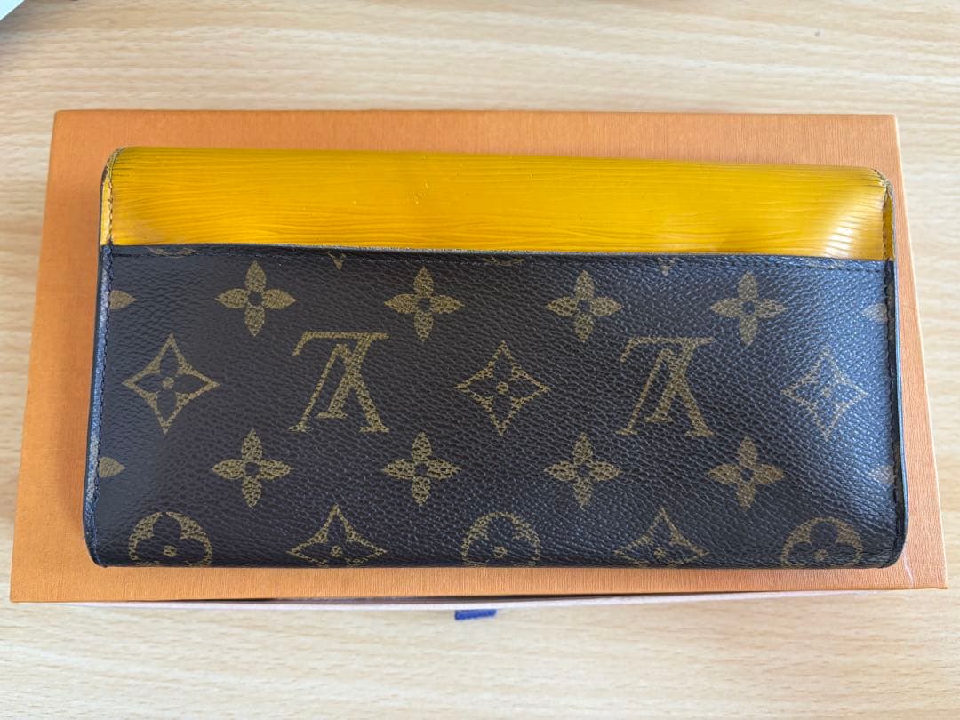 【希少】ルイヴィトン モノグラム×イエロー 長財布 箱・保存袋付き