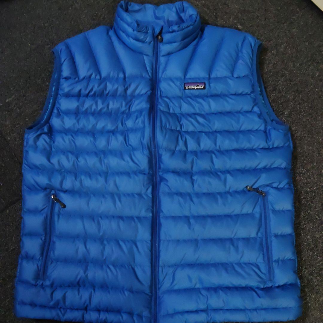 だ*い様 patagonia ダウンベスト L 青