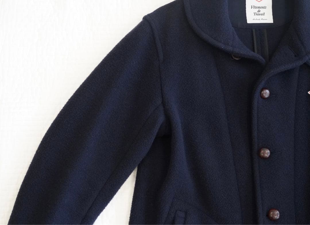 DANTOダントン　ウールモッサコート　ネイビー ウールコート 42サイズ XL