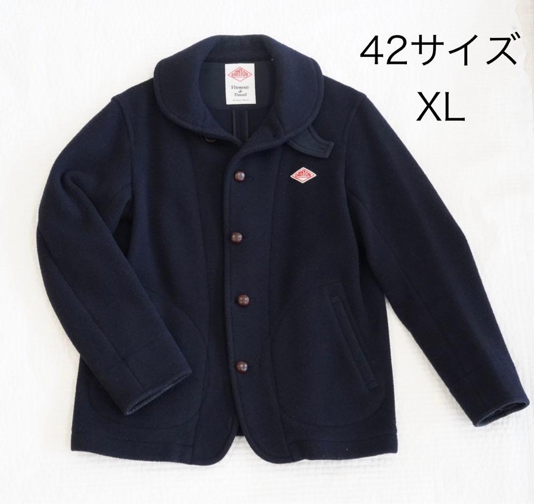 DANTOダントン　ウールモッサコート　ネイビー ウールコート 42サイズ XL