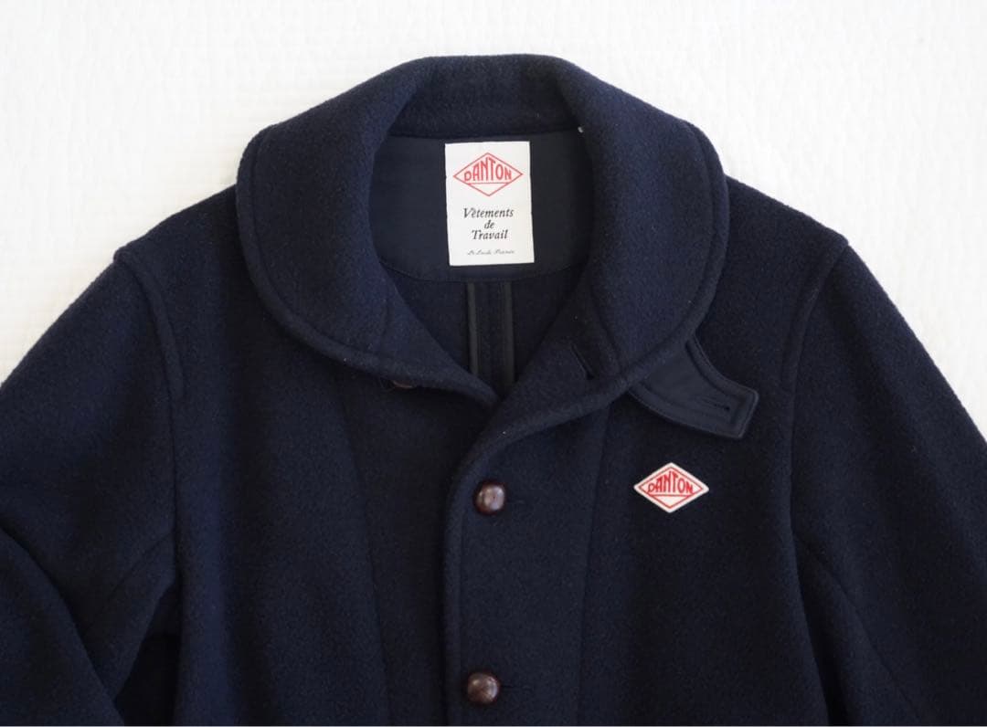 DANTOダントン　ウールモッサコート　ネイビー ウールコート 42サイズ XL