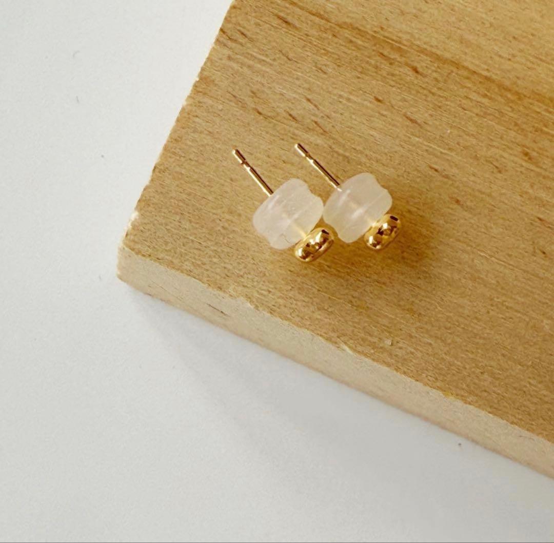 大特価❣️新品 K18 ぷっくり ハート ピアス 3mm 地金