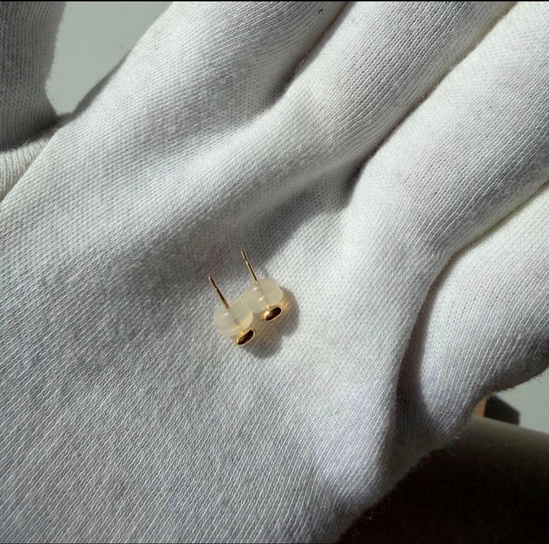 大特価❣️新品 K18 ぷっくり ハート ピアス 3mm 地金