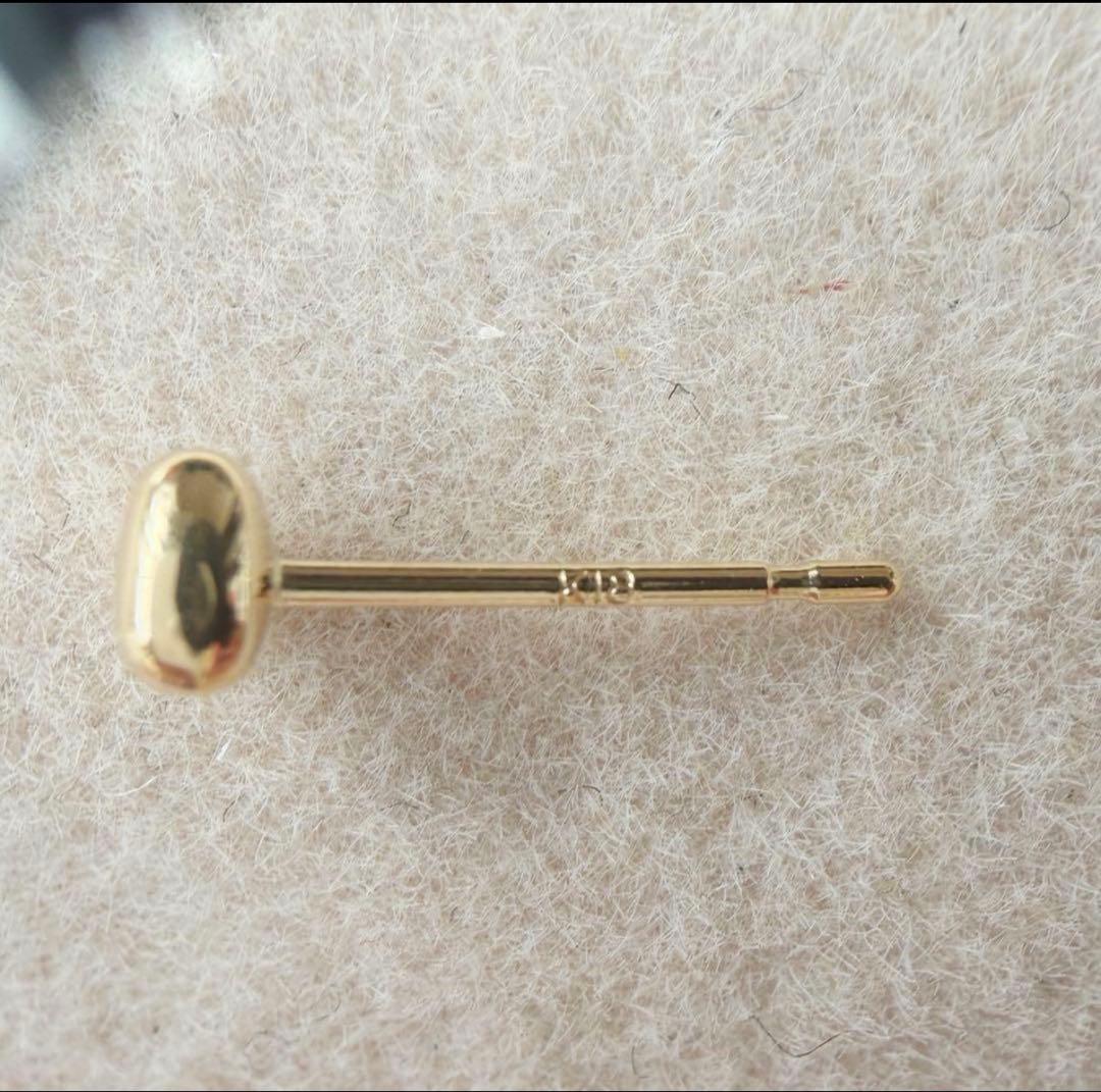 大特価❣️新品 K18 ぷっくり ハート ピアス 3mm 地金