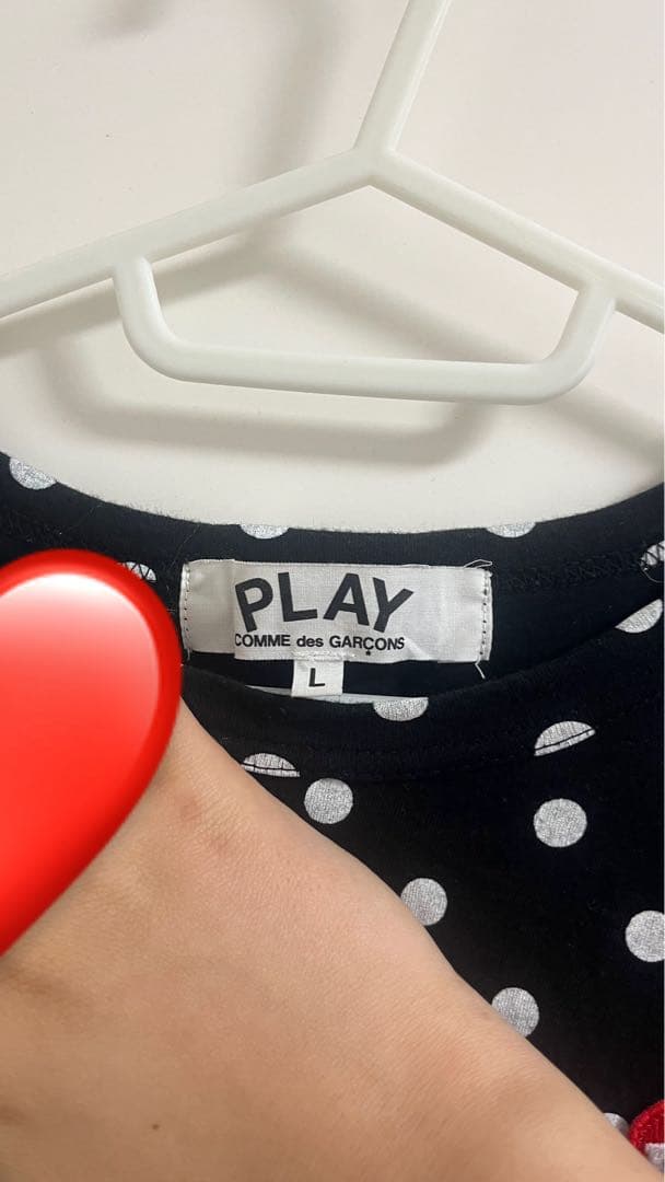 る*様 PLAY Comme des Garçons ドット柄 長袖 L