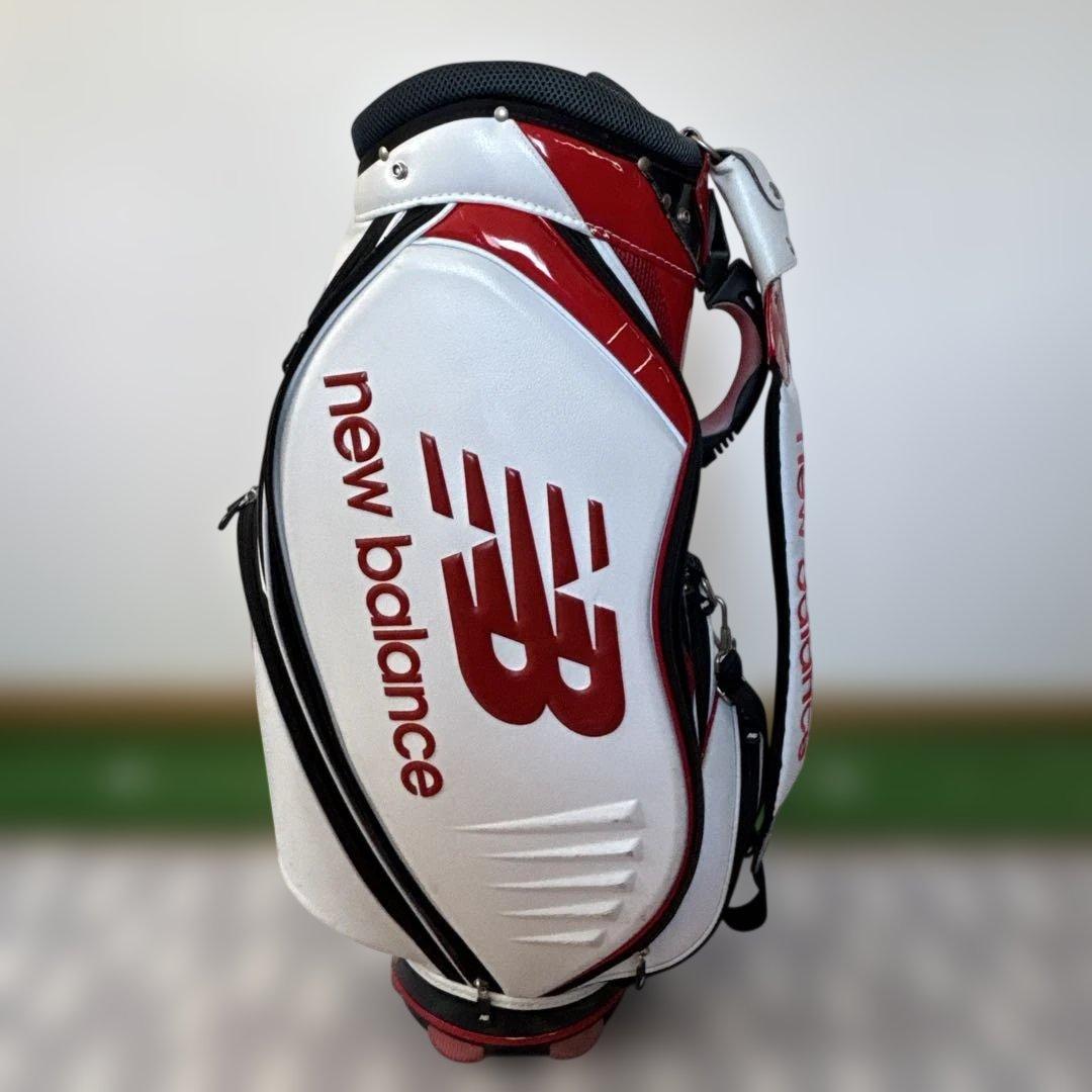 new balance ゴルフバッグ ホワイト/レッド