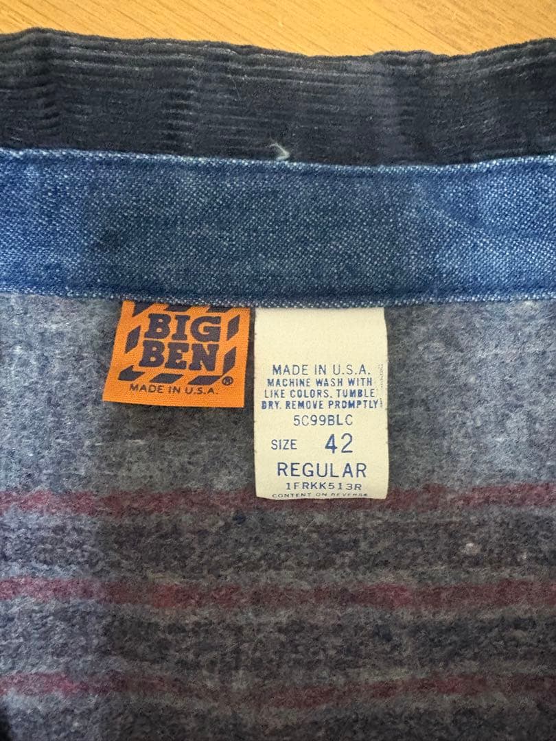 80s BigBen ヴィンテージデニムカバーオール　サイズ42