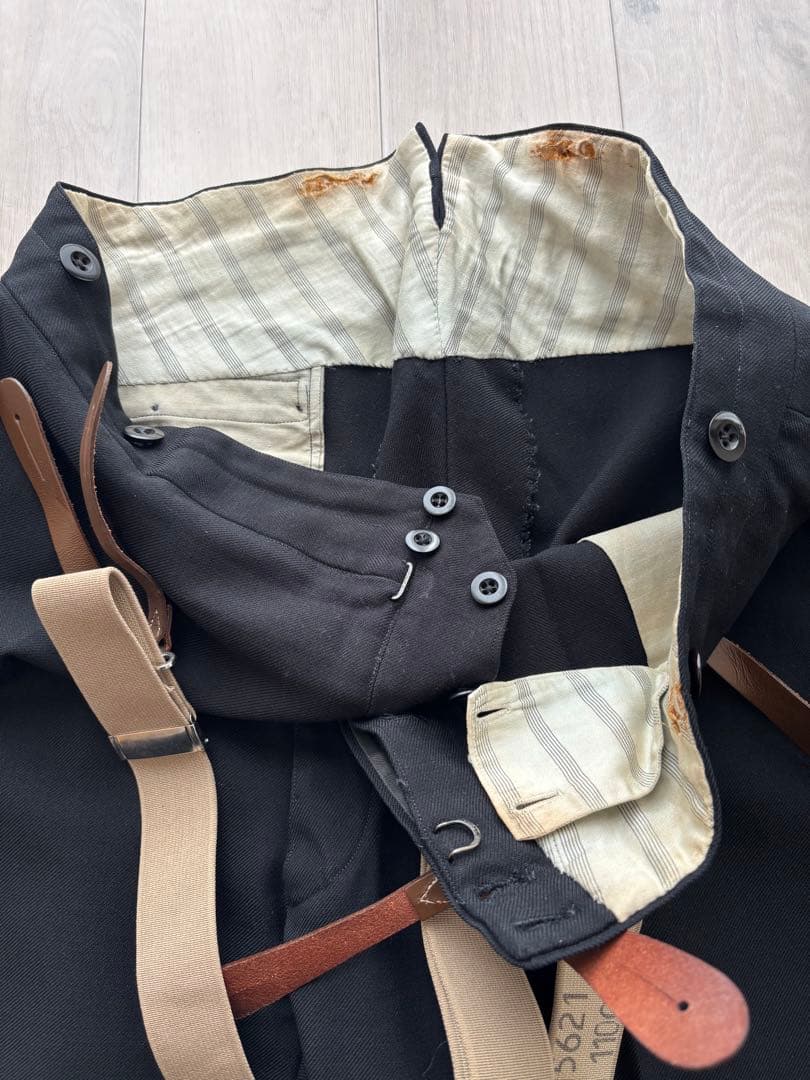 40sヴィンテージ 古着 フレンチ ウールパンツ スラックス ビンテージ ユーロ