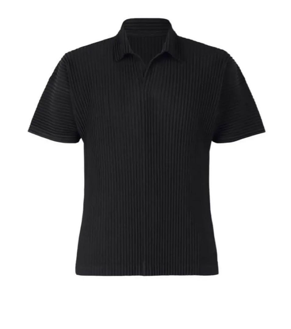HOMMEPLISSE ISSEI MIYAKE プリーツ ポロシャツ
