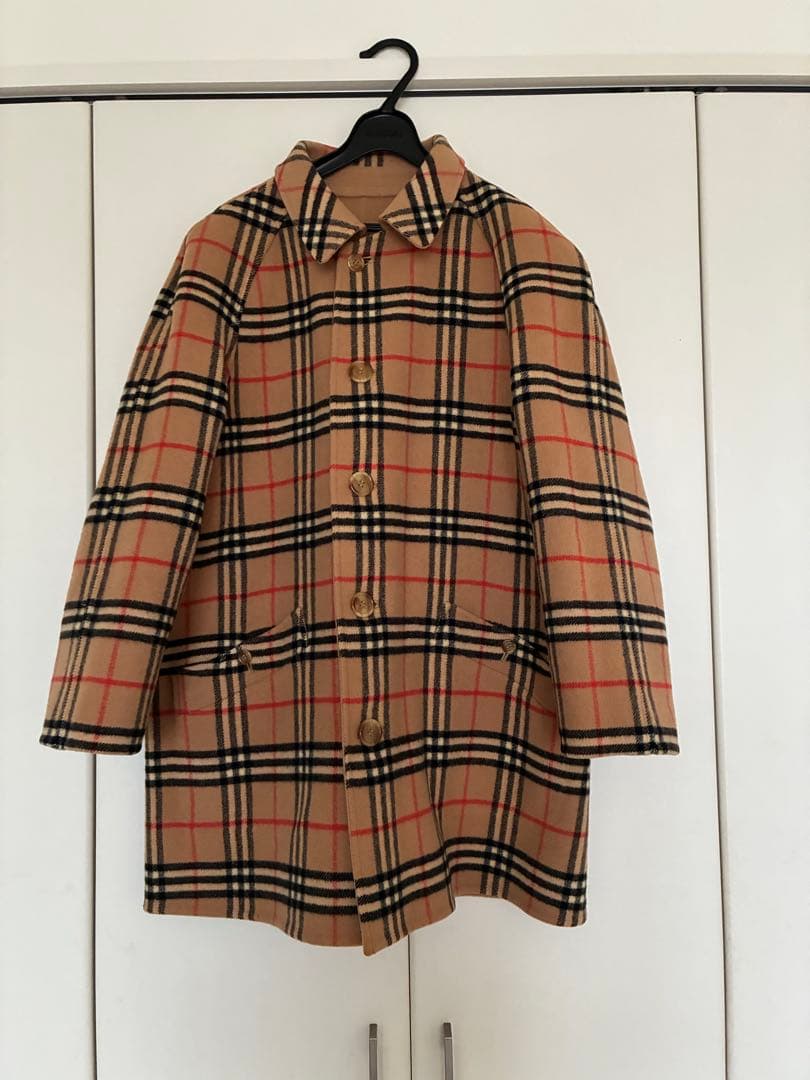 BURBERRY リバーシブル 80sヴィンテージ ウールコート