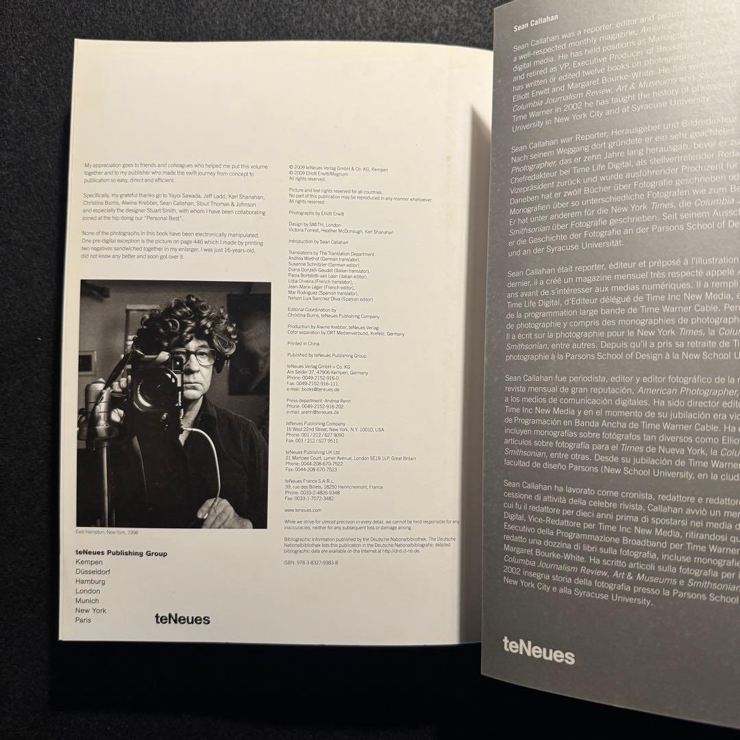 Elliott Erwitt エリオット Personal Best 写真集