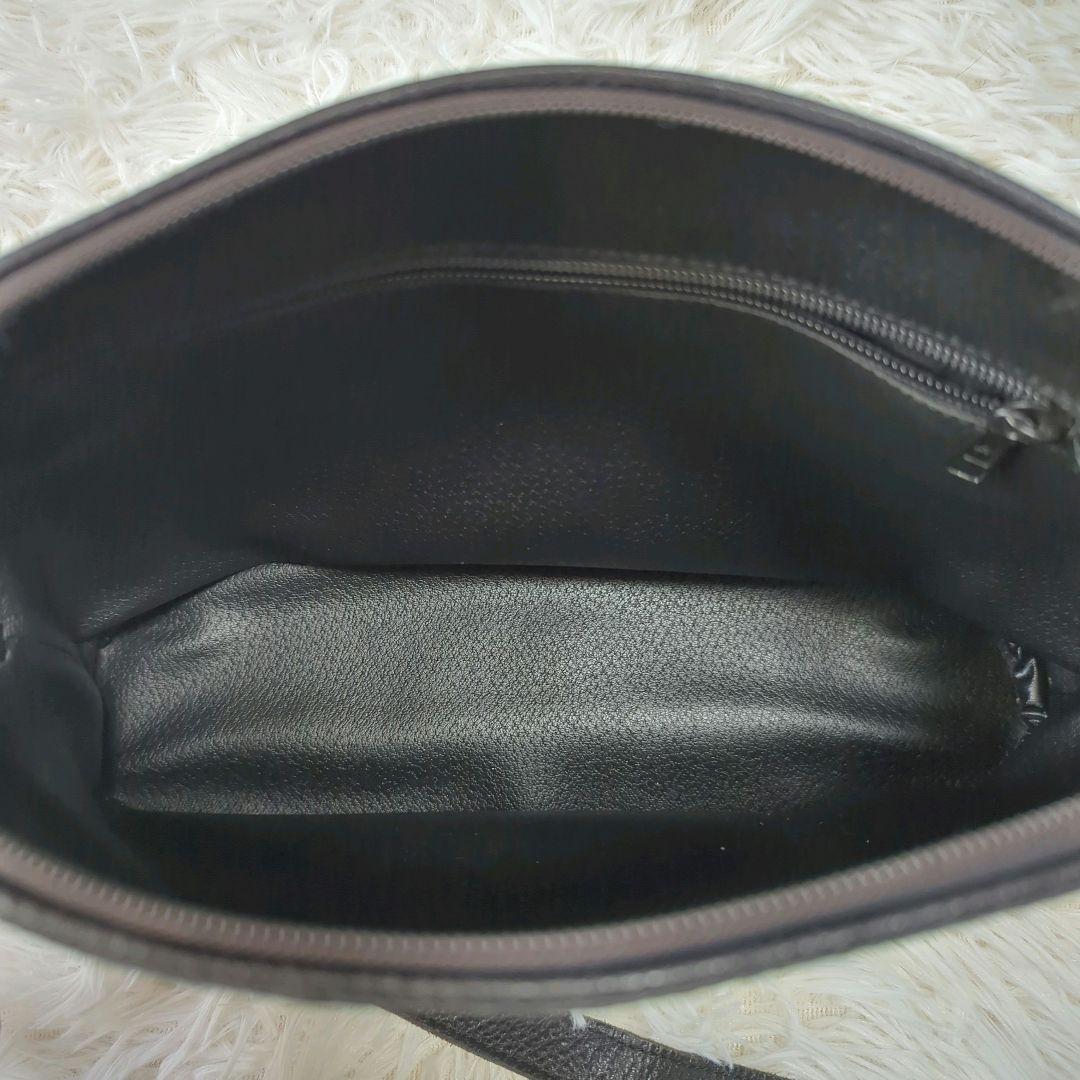 LONGCHAMP ロンシャン ショルダーバッグ 斜め掛け ロゴ刻印 シボレザー