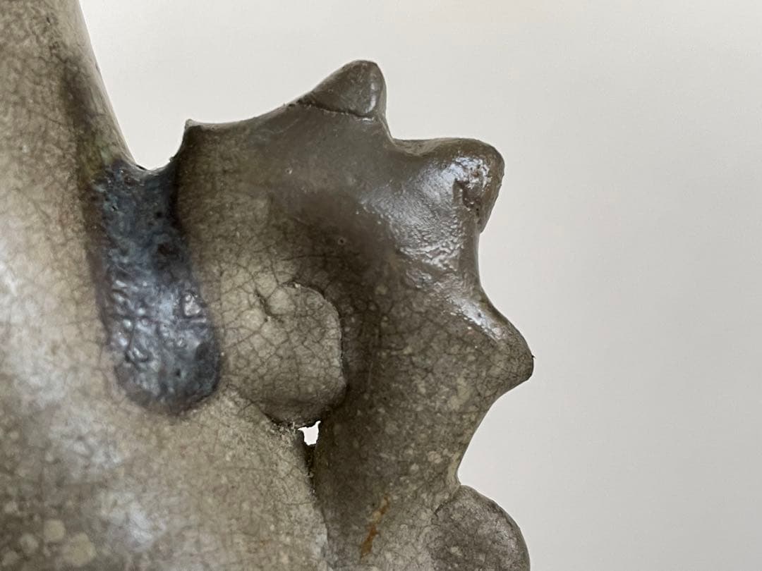 骨董　アンティーク　琉球古陶　沖縄　仏花器　花瓶　やちむん　合わせ箱