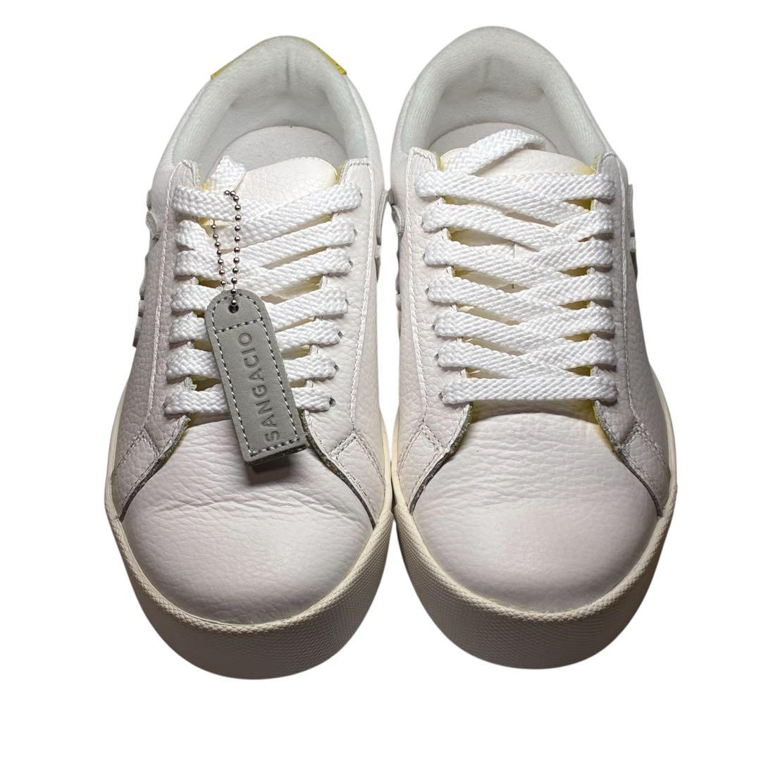 【限定866足】SANGACIO にゅ〜ず SG8 ホワイト イエロー　22cm