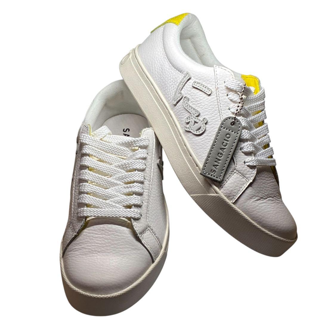 【限定866足】SANGACIO にゅ〜ず SG8 ホワイト イエロー　22cm
